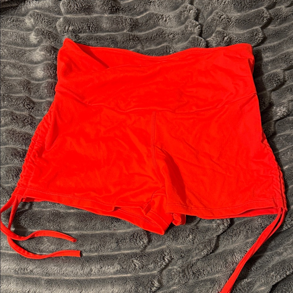 Ryderwear High Waist Red Women's Shorts